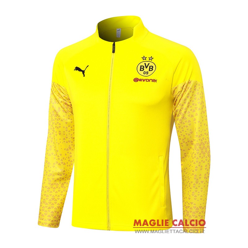 nuova borussia dortmund giallo giacca lunga zip 2023-2024