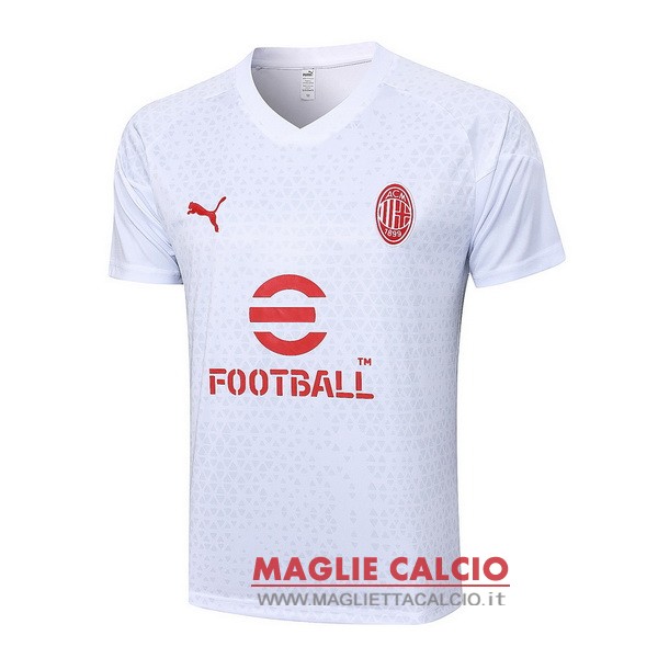 nuova formazione gdivisione magliette ac milan 2023-2024 bianco rosso