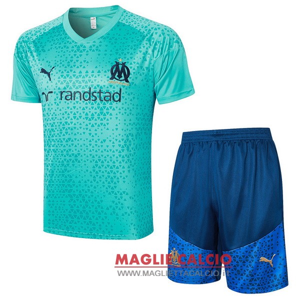 nuova formazione set completo divisione magliette marseille 2023-2024 verde blu