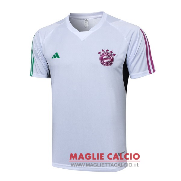 nuova magliette bayern munich formazione 2023-2024 bianco purpureo