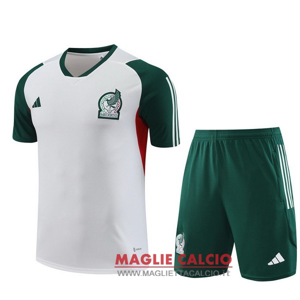 nuova formazione set completo divisione magliette messico 2023-2024 bianco I verde