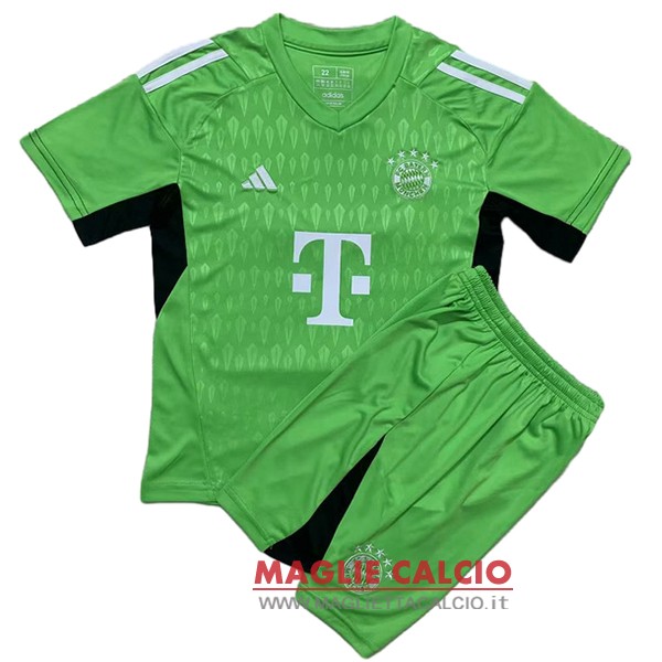 nuova magliette portiere bayern munich set completo uomo 2023-2024 verde