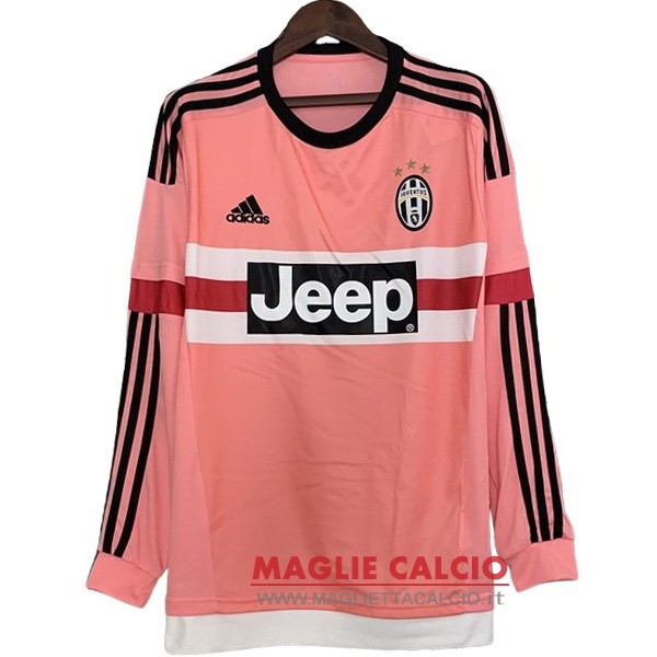 nuova prima magliette manica lunga juventus retro 2015-2016