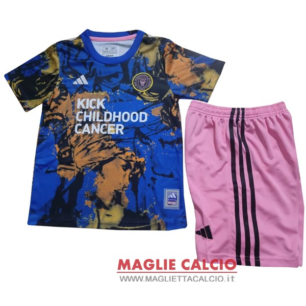 nuova speciale magliette inter miami set completo bambino 2023-2024 blu rosa