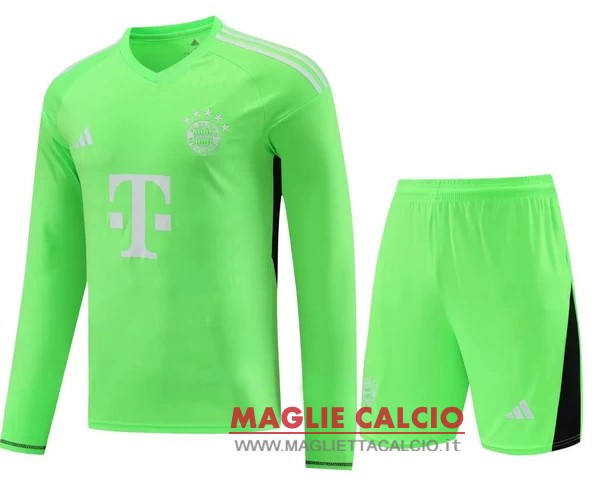 nuova magliette manica lunga portiere bayern munich set completo uomo 2023-2024 verde I