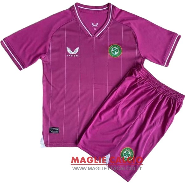 nuova portiere magliette nazionale irlanda set completo uomo 2023 purpureo