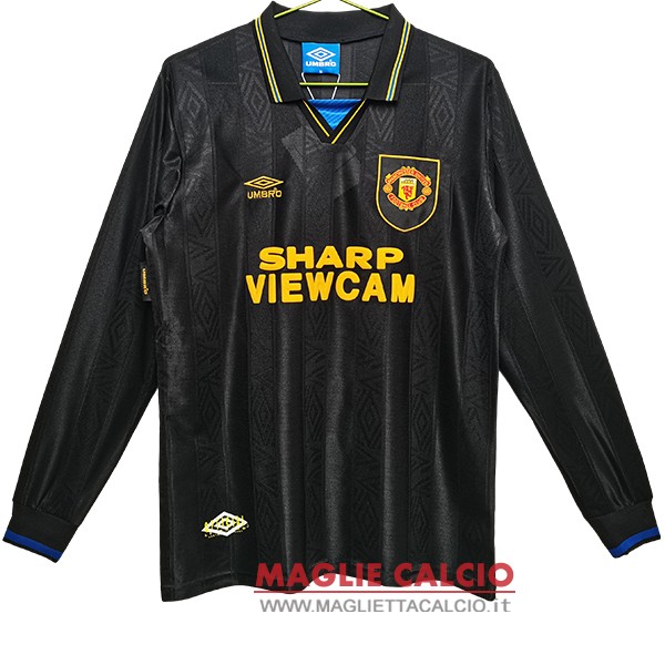 nuova seconda manica lunga magliette manchester united retro 2003-2005
