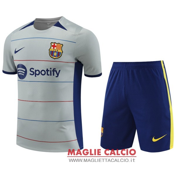 nuova formazione set completo divisione magliette barcelona 2023-2024 grigio blu