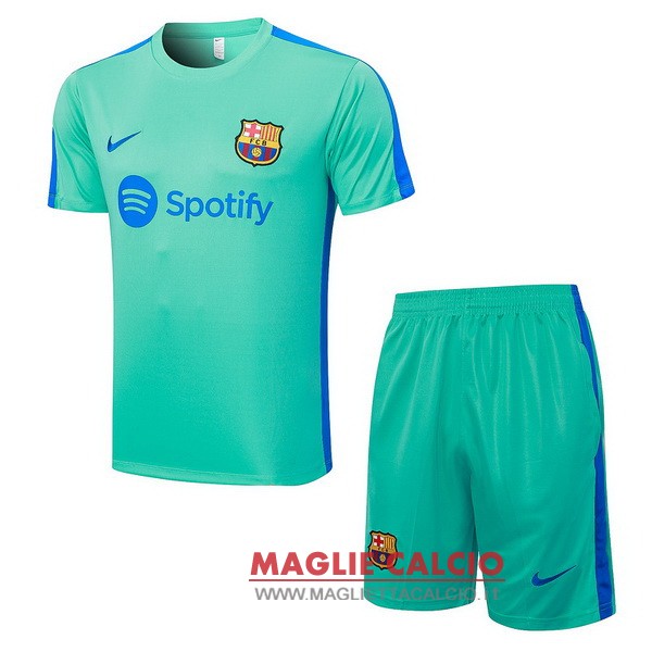 nuova formazione set completo divisione magliette barcelona 2023-2024 verde blu