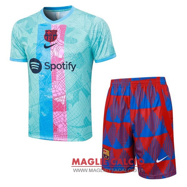 nuova formazione set completo divisione magliette barcelona 2023-2024 verde brosa rosso