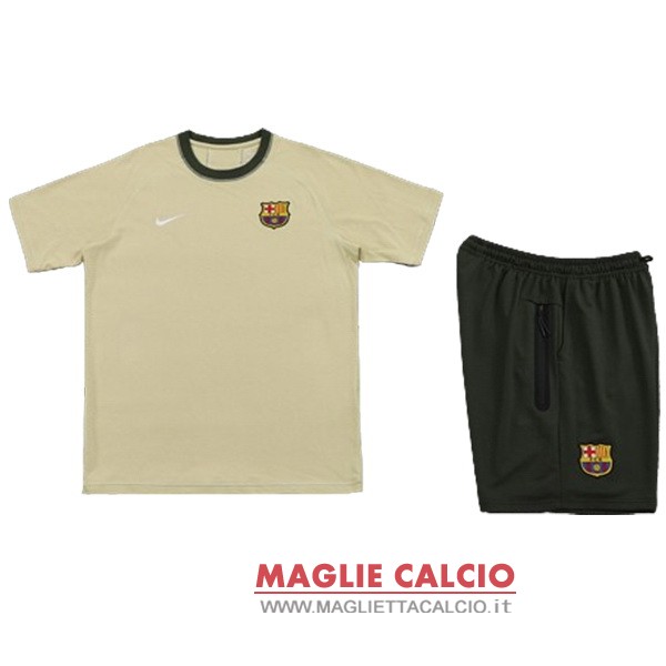 nuova set completo formazione divisione magliette barcelona 2024-2025 giallo verde