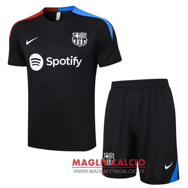 nuova set completo formazione divisione magliette barcelona 2024-2025 nero rosso blu