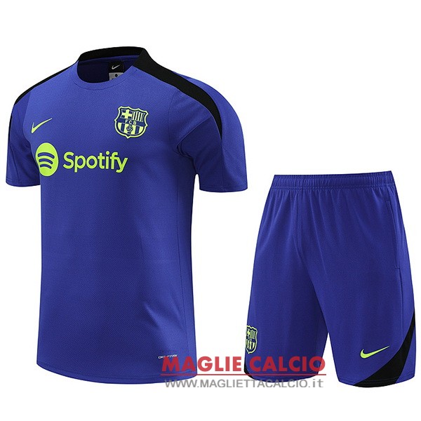 nuova set completo formazione divisione magliette barcelona 2024-2025 nero rosso blu