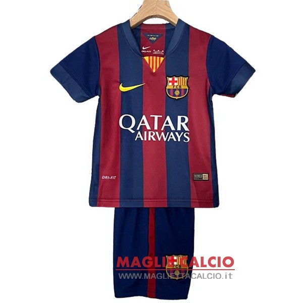 nuova prima magliette barcellona retro set completo bambino 2014-2015