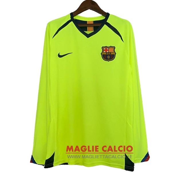 nuova prima manica lunga divisione magliette fc barcelona retro 2005-2006