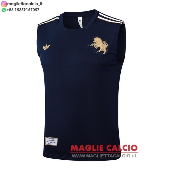 senza maniche magliette juventus formazione 2025-2026 Blu Navy