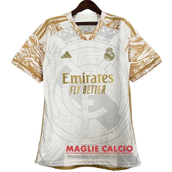 tailandia nuova speciale divisione magliette real madrid 2023-2024 giallo bianco