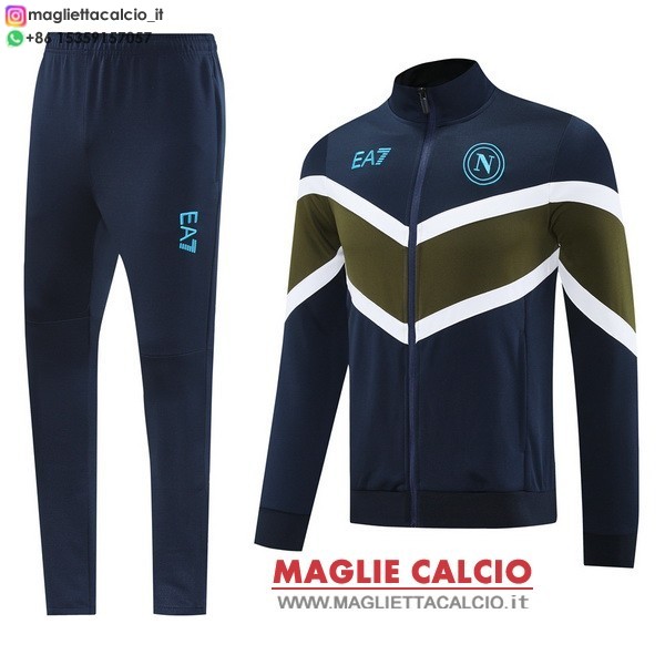 nuova napoli blu navy Verde set completo giacca lunga zip 2024-2025