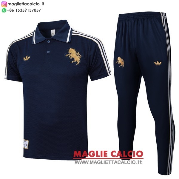 juventus blu navy magliette polo set completo nuova 2025-2026
