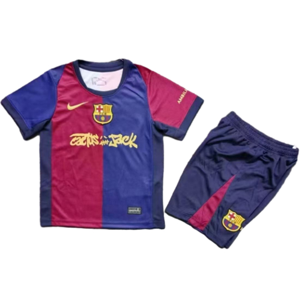 nuova prima iii magliette barcellona set completo bambino 2024-2025