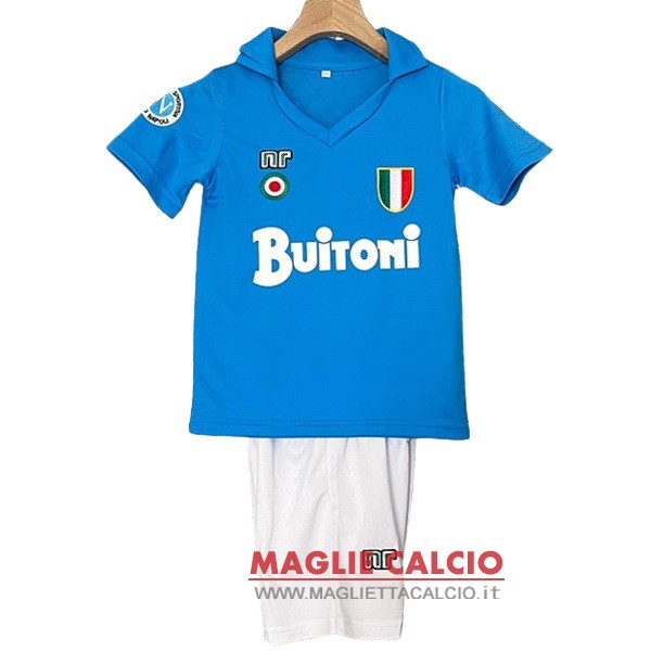 nuova prima set completo magliette napoli retro bambino 1988-1987