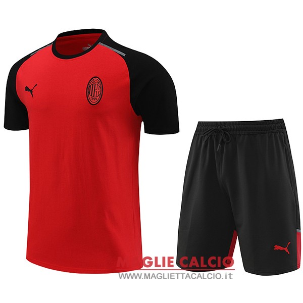 nuova formazione set completo divisione magliette ac milan 2024-2025 rosso nero