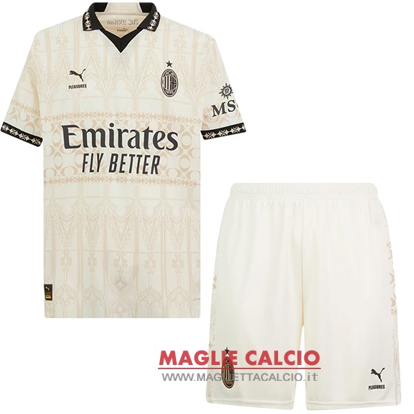 nuova fourth divisione magliette ac milan set completo uomo 2023-2024