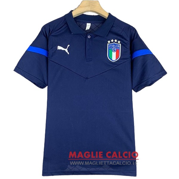 polo maglia italia 2024 blu navy