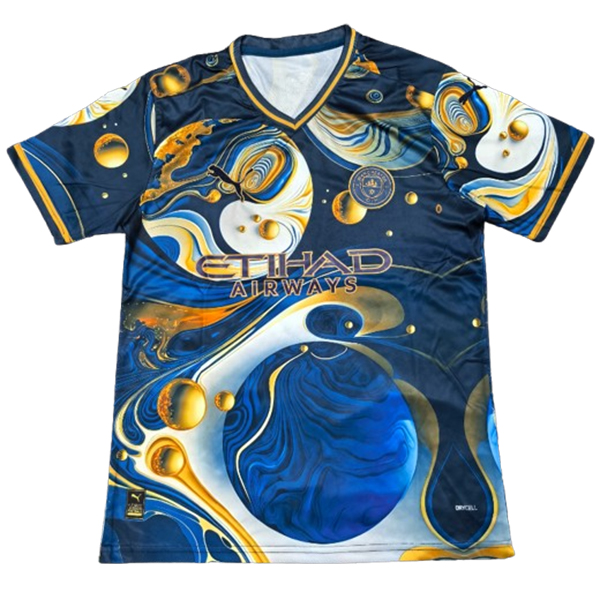 tailandia nuova speciale divisione magliette manchester city 2024-2025 nero blu