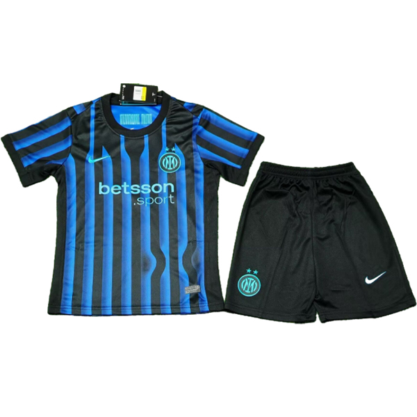 nuova prima magliette inter milan set completo bambino 2025-2026