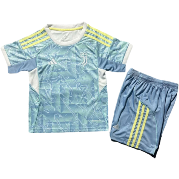 seconda magliette juventus set completo bambino 2025-2026