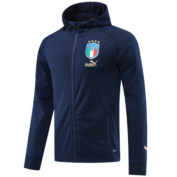 nuova italia blu navy giacca felpa cappuccio 2024