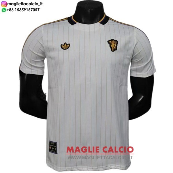 speciale giocatori magliette manchester united 2025-2026 bianco giallo