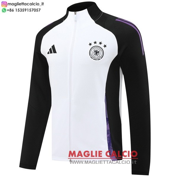 nuova germania nero bianco giacca lunga zip 2025 bianco II nero