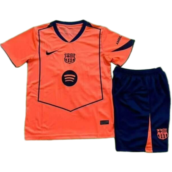 nuova terza magliette barcellona set completo bambino 2025-2026