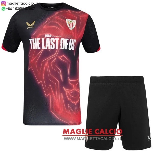 nuova speciale divisione magliette athletic bilbao Set Completo Uomo 2025-2026 Nero Rosso