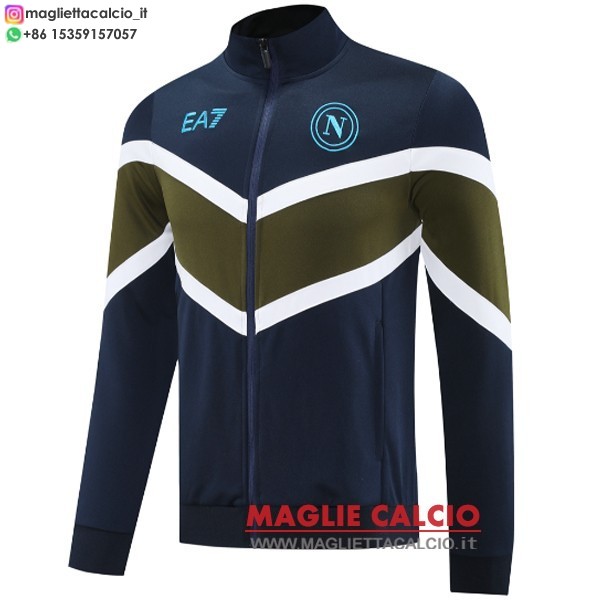 nuova napoli Blu Navy Verde giacca lunga zip 2024-2025