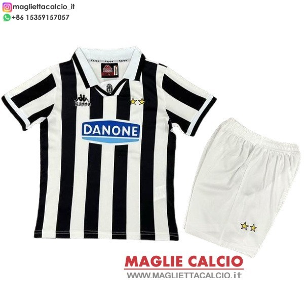 prima magliette juventus set completo bambino retro 1994-1995