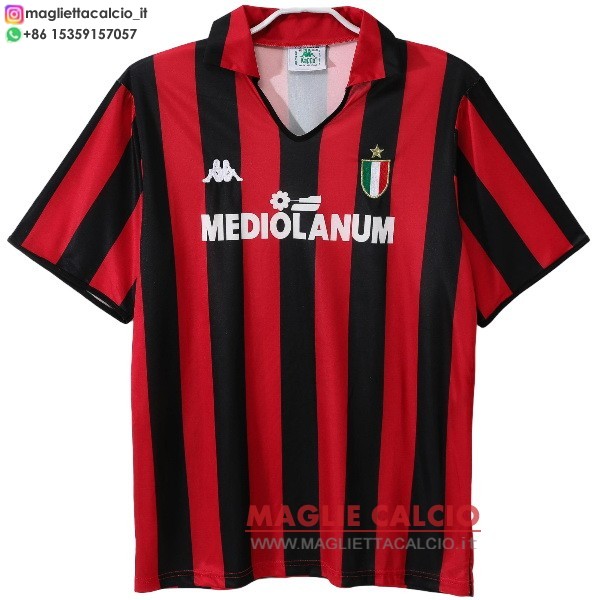 nuova prima divisione magliette ac milan retro 1988-1989
