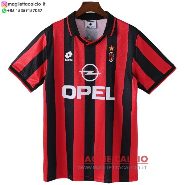 nuova prima divisione magliette ac milan retro 1995-1996