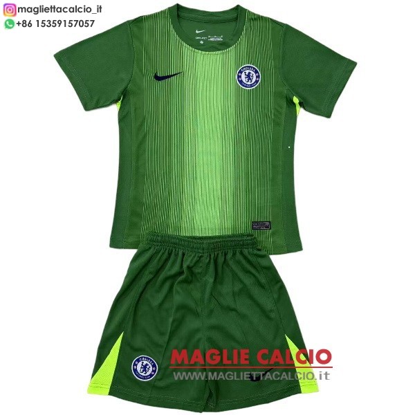nuova portiere divisione magliette set completo uomo chelsea 2025-2026 verde