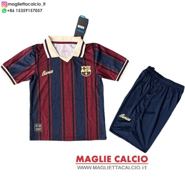 nuova Speciale magliette barcellona set completo bambino 2025-2026 Rosso II Blu