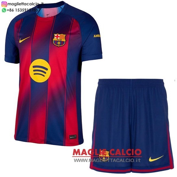 nuova prima magliette barcellona set completo bambino 2025-2026