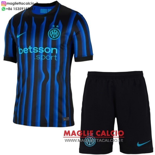 nuova prima magliette inter milan set completo bambino 2025-2026