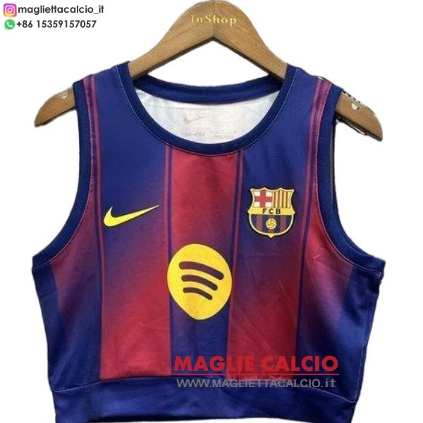 nuova prima divisione senza maniche magliette barcellona donna 2025-2026