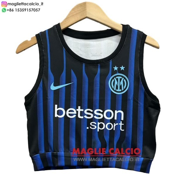 nuova prima divisione senza maniche magliette inter milan donna 2025-2026