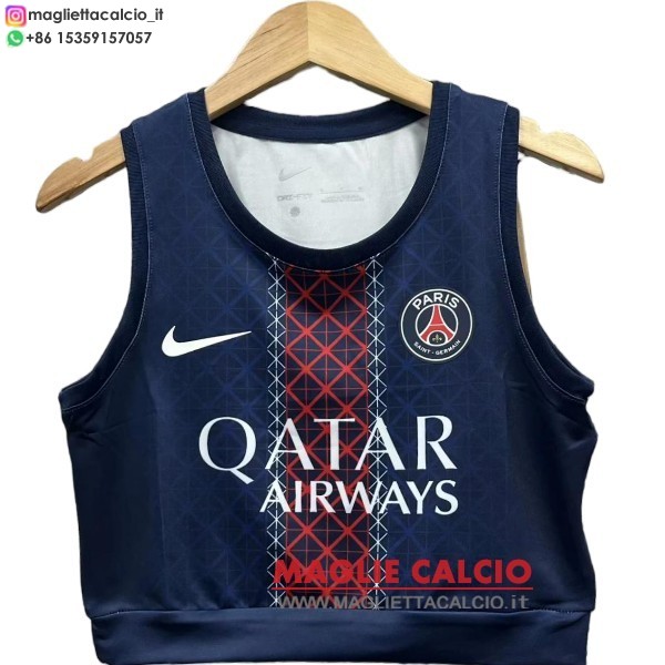 nuova prima divisione senza maniche magliette paris saint germain donna 2025-2026
