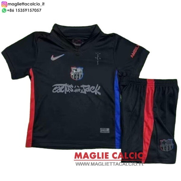 nuova seconda magliette barcellona set completo bambino 2024-2025