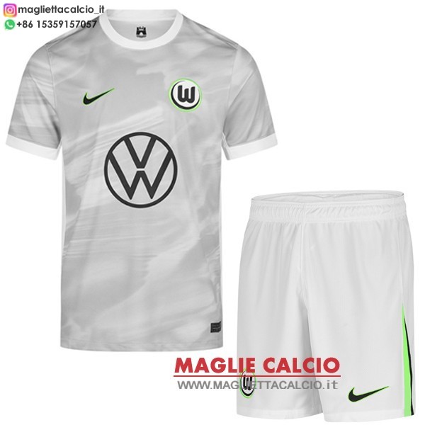 nuova seconda magliette wolfsburgo set completo bambino 2025-2026