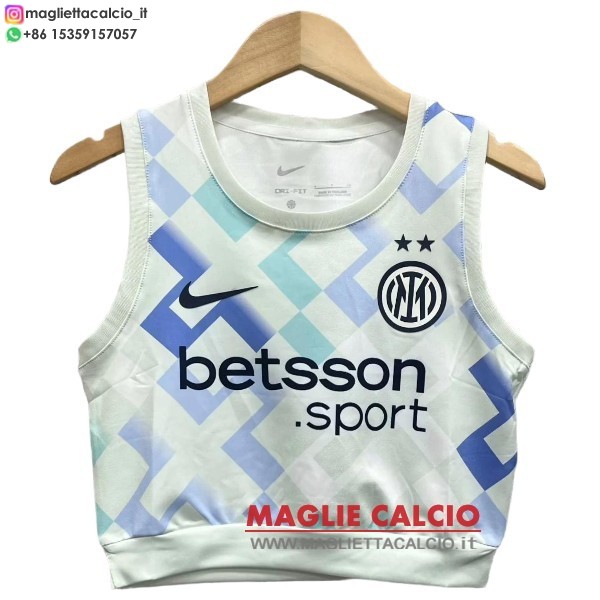nuova seconda divisione senza maniche magliette inter milan donna 2025-2026